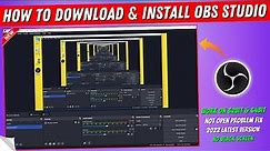 How To Download & install OBS Studio On Windows 11/10/8/7 (32 Bit/64 Bit) | OBS Studio For PC/Laptop