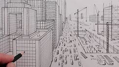 How to Draw a City Using One-Point Perspective