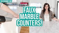 How to install Contact Paper Countertops for a gorgeous marble look | The DIY Mommy