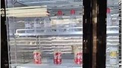 KITMA Two Section Glass Sliding Door Reach-In Refrigerator - Commercial Beverage Refrigerators, Upright Merchandiser Refrigerator, Beverage Cooler with LED Lighting - 48 Cu. Ft