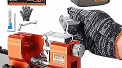 Chainsaw Sharpener, Chainsaw Sharpening Jig Kit with Tungsten Burr and Portable Storage Bag, Hand-Cranked Sharpening Tool for 8-22 inches Chain Saws and Electric Saws. (Tungsten Burr)