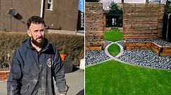 Gardener hits back at 'bullying' critics over 'disaster' makeover after family's lawn is ripped up for artificial grass and new patio - but do they have a point?