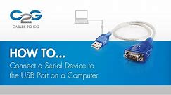 How To Connect a Serial Device using USB