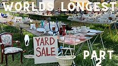 WORLDS LARGEST YARD SALE!! Shop along. Let’s see what we find…
