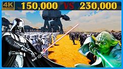 150,000 Darth Vader Army VS. 230,000 Yoda Army - Epic Battle - UEBS2 [4k]