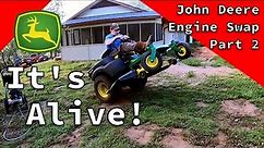 Swapping the Engine on my John Deere Z425 Part 2 | Garage Story