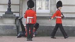 Buckingham Palace Guard Slips and Falls During Changing of the Guard