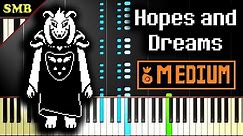 UNDERTALE - HOPES AND DREAMS - Piano Tutorial