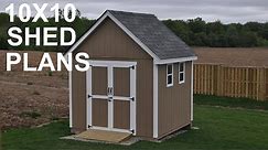 10x10 Shed Plans And Storage Shed Designs