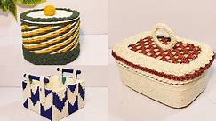 3 Different ideas of Rope Storage Basket | Diy Rope Basket | Diy Storage Organizer | Hamna Nadeem