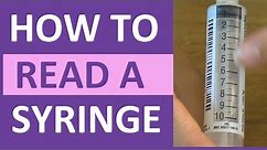 How to Read a Syringe 3 ml, 1 ml, Insulin, & 5 ml/cc | Reading a Syringe Plunger