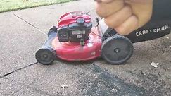 Craftsman Briggs and Stratton lawn mower pull string not working - hydraulic lock - excessive oil
