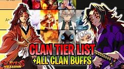 Clan Tier List + All Clan Buffs Information || Slayers Unleashed