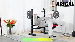 Adjustable Weight Bench, Folding Multifunctional Workout Station,Adjustable Olympic Workout Bench with Squat Rack