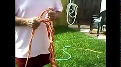 Winding a 100' extension cord