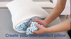 Cooling Body Pillow - Shredded Memory Foam Body Pillow Adjustable Long Bed Pillow for Sleepingfor Adults for Side/Back Sleeper & Pregnancy