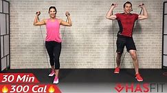 30 Minute Full Body Resistance Band Workout - Exercise Band Workouts for Women & Men