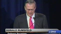 User Clip: Donald Rumsfeld speech