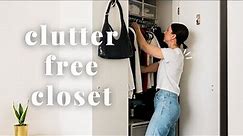 How To Organize A SMALL Closet | organization hacks for small spaces👗