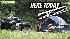 Atv overland solo camping in a hot tent with tiny trailer i have a message to share