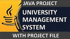 2/14 - University Management System | Java Project | Creating Splash Class