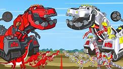 T-REX DINOBOT vs BRACHIOSAURUS, TRUCK: Transformers: Rise of the Beasts- King Of Monsters Dinosaurs