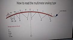 How to read ohms in multimeter analog