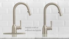 MOEN Adler Single-Handle Pull-Down Sprayer Kitchen Faucet with Power Clean and Reflex in Spot Resist Stainless 87233SRS