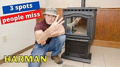 3 places to NOT FORGET to clean on your harman pellet stove P series
