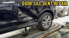 Nissan X-Trail rear door sill dent repair process