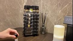 Essential Oil Storage Rack Rotating Tower Organizer Acrylic Clear Display Holder for 64 bottles 5ml 10ml 15ml (Bottles not Included)