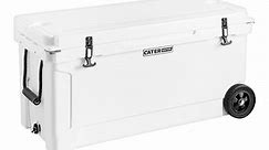 CaterGator CG100WHW White 110 Qt. Mobile Rotomolded Extreme Outdoor Cooler / Ice Chest