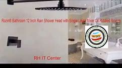 Rozin® Bathroom 12 Inch Rain Shower Head with Single Lever Mixer Oil Rubbed Bronze