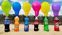 Experiment! Balloons vs Coca-Cola vs Fanta vs Sprite vs Mirinda vs Pepsi vs Mentos and Baking Soda