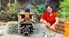 How To Building Kitchen Stove With Many Stone - Stove For Cooking & Grill | Đào Daily Farm