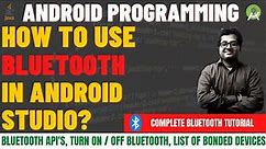 Android Bluetooth Tutorial | How to Use Bluetooth in Android Studio | Simple Bluetooth Example