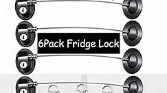 6 Pack Refrigerator Locks with 12 Keys,Child Safety Fridge Lock,Refrigerator Lock Combination,Mini Fridge Lock, File Drawer Lock,Toilet Seat Lock with Strong Adhesive (Black)