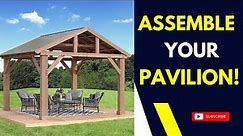 Yardistry 14' x 12' Costco Pavilion Gazebo Builders Guide How To (Time Lapse)