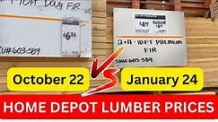 Lumber Price Drop 2024 Home Depot vs. October 2022