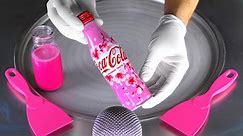Pink Coca-Cola Ice Cream Rolls