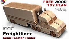 Wood Toy Plans - Freightliner Semi Truck