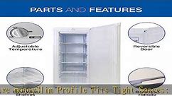 Koolatron Compact Upright Freezer, 5.3 cu ft (150L), White, Manual Defrost Design, Space-Saving Fla
