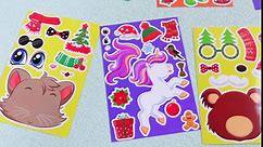 Capoda 100 Sheets Make a Face Animal Stickers Make Your Own Stickers DIY Stickers Craft Kits Farm Zoo Animal Stickers Water Bottle Stickers for Classroom Valentine's Day Games Activities