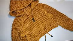 Crochet #71 How to crochet "November" hooded sweater for children / Part 1