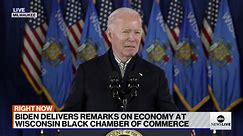 Pres. Biden delivers remarks on economy at Wisconsin Black Chamber of Commerce: LIVE