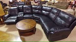 Leather Sectional with Recliner on Clearance!