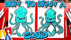 How To Draw A Funny Cartoon Squid