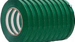 WOD BSTC22PVC Dark Green 10 Pack, Poly Bag Sealer Tape - 3/8 inch x 180 yds. for Color Coding Age of Perishables, Food Storage, Pack,Aging and Sealing Meat, Candy, or Gifts