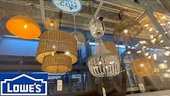 LOWE'S LIGHTING FIXTURES, LAMPS CHANDELIERS SHOP WITH ME SHOPPING STORE WALK THROUGH