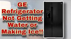 How to Fix GE Refrigerator Water and Ice NOT WORKING! | Loud Rattling Noise | Model GSE25GGHECBB